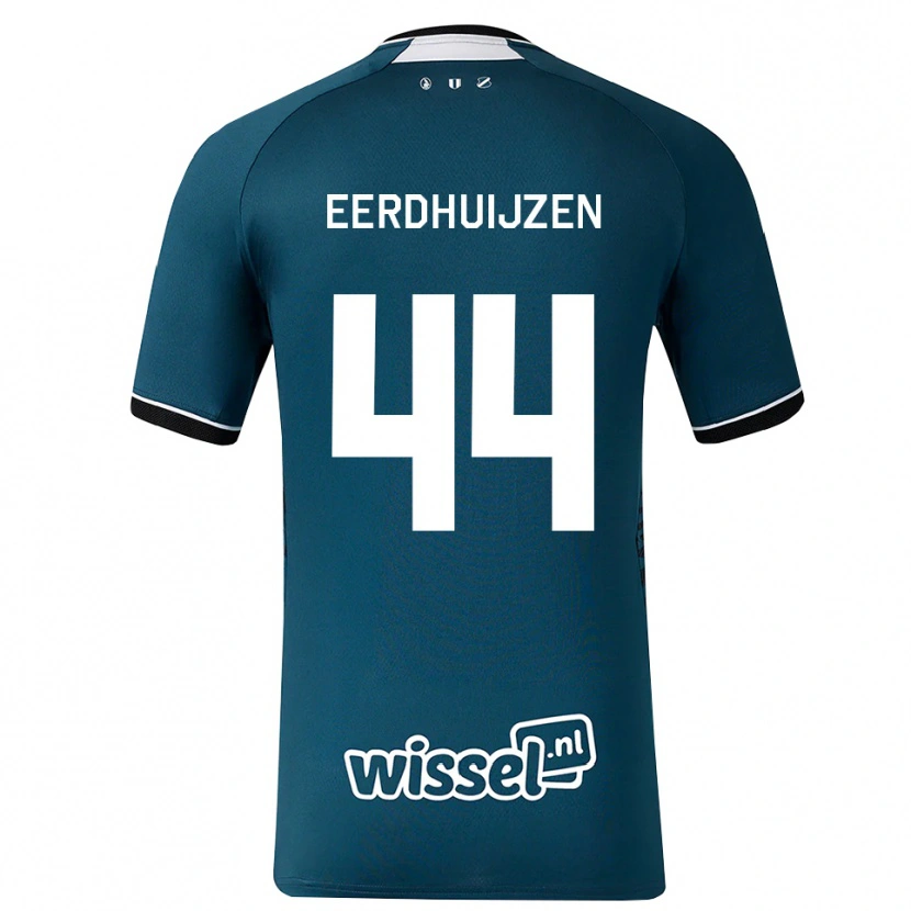Danxen Mænd Mike Eerdhuijzen #44 Mørkskifergrå Hvid Udebane Spillertrøjer 2026/27 Trøje T-Shirt