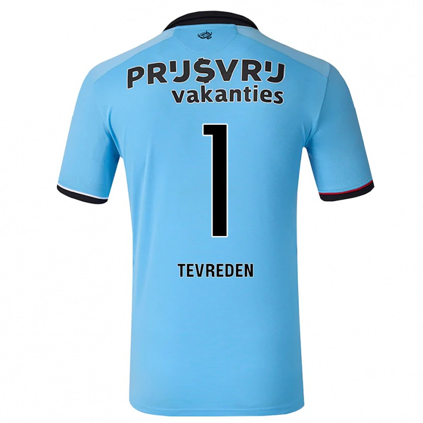 Danxen Mænd Dylan Tevreden #1 Dybhimmelblå Sort Rød Udebane Spillertrøjer 2026/27 Trøje T-Shirt