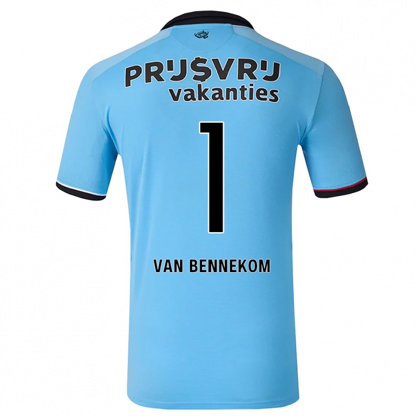 Danxen Mænd Duron Van Bennekom #1 Dybhimmelblå Sort Rød Udebane Spillertrøjer 2026/27 Trøje T-Shirt