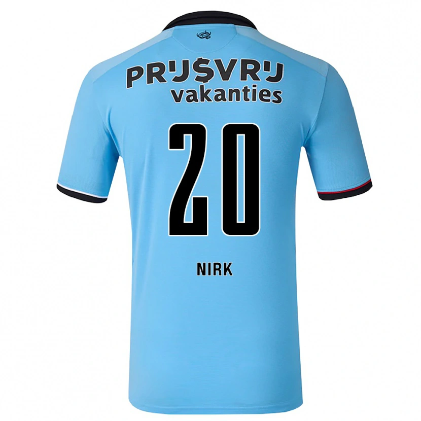 Danxen Mænd Jeremiah Nirk #20 Dybhimmelblå Sort Rød Udebane Spillertrøjer 2026/27 Trøje T-Shirt