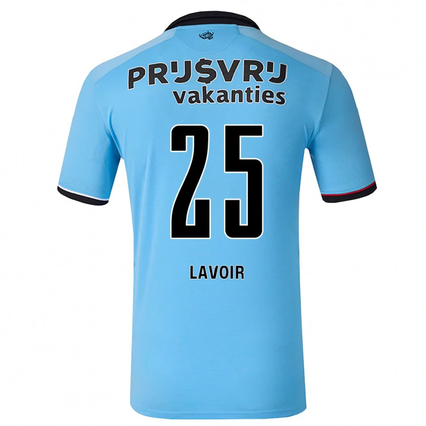 Danxen Mænd Romee Van De Lavoir #25 Dybhimmelblå Sort Rød Udebane Spillertrøjer 2026/27 Trøje T-Shirt