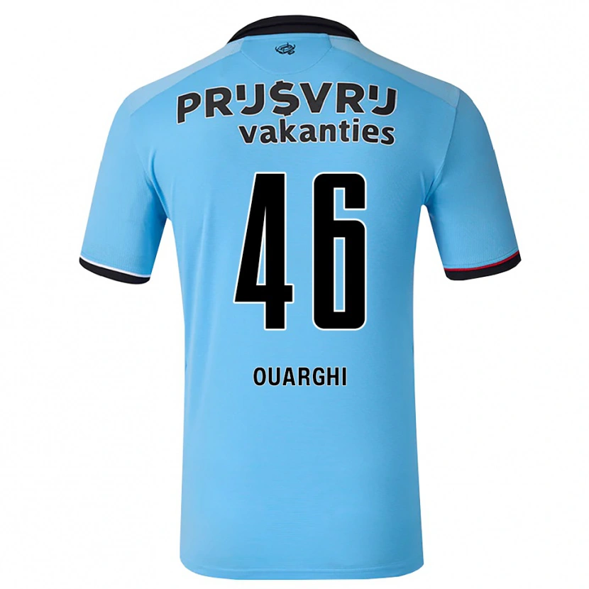 Danxen Mænd Ayoub Ouarghi #46 Dybhimmelblå Sort Rød Udebane Spillertrøjer 2026/27 Trøje T-Shirt