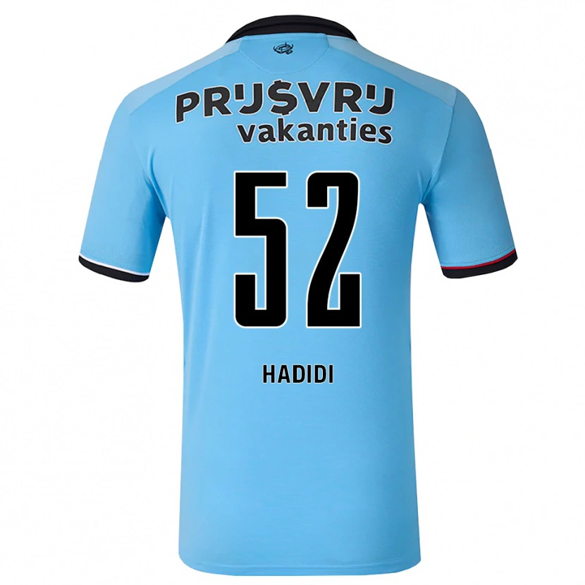 Danxen Mænd Ilian Hadidi #52 Dybhimmelblå Sort Rød Udebane Spillertrøjer 2026/27 Trøje T-Shirt