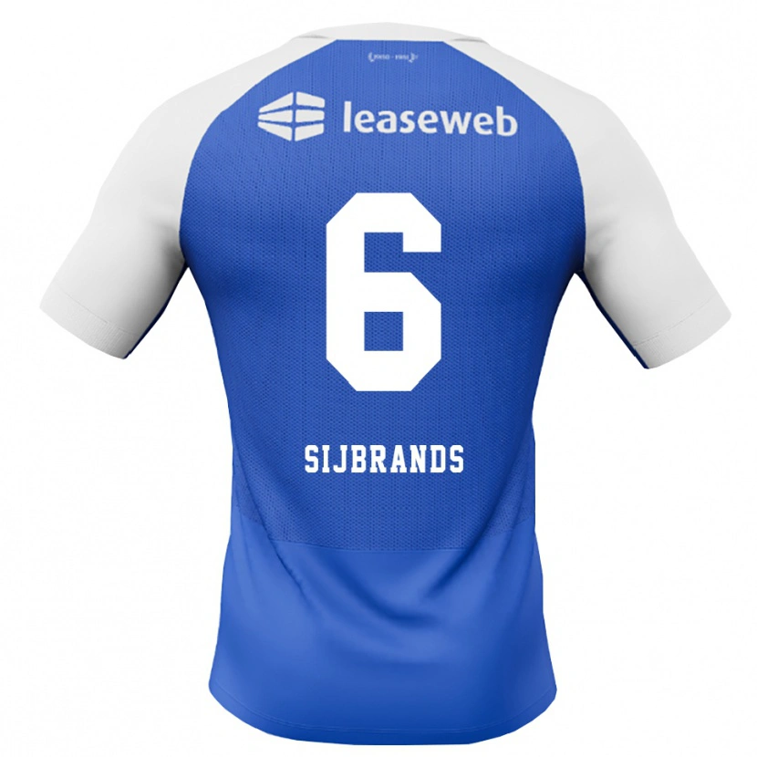 Danxen Mænd Julian Sijbrands #6 Jægerblå Rød Hvid Udebane Spillertrøjer 2026/27 Trøje T-Shirt