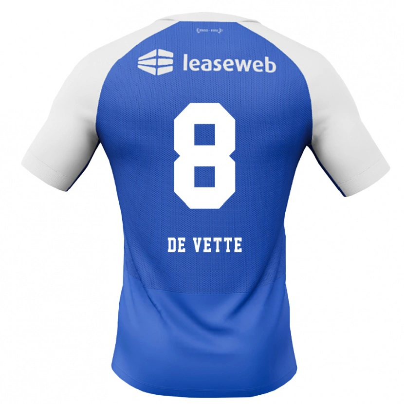Danxen Mænd Manique De Vette #8 Jægerblå Rød Hvid Udebane Spillertrøjer 2026/27 Trøje T-Shirt