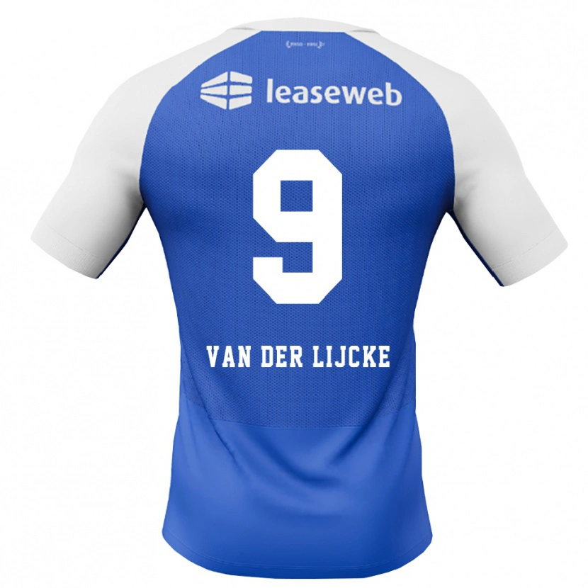Danxen Mænd Donny Van Der Lijcke #9 Jægerblå Rød Hvid Udebane Spillertrøjer 2026/27 Trøje T-Shirt