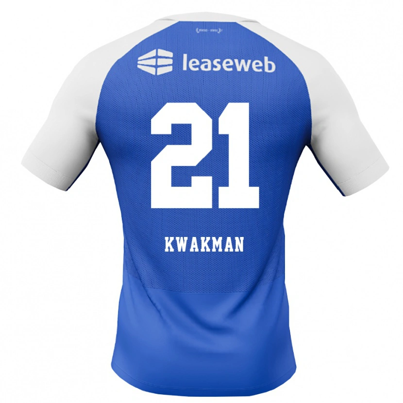 Danxen Mænd Dave Kwakman #21 Jægerblå Rød Hvid Udebane Spillertrøjer 2026/27 Trøje T-Shirt