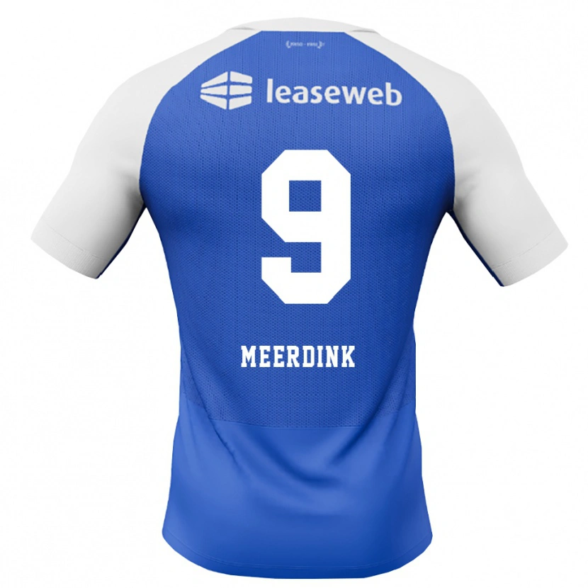 Danxen Mænd Mexx Meerdink #9 Jægerblå Rød Hvid Udebane Spillertrøjer 2026/27 Trøje T-Shirt