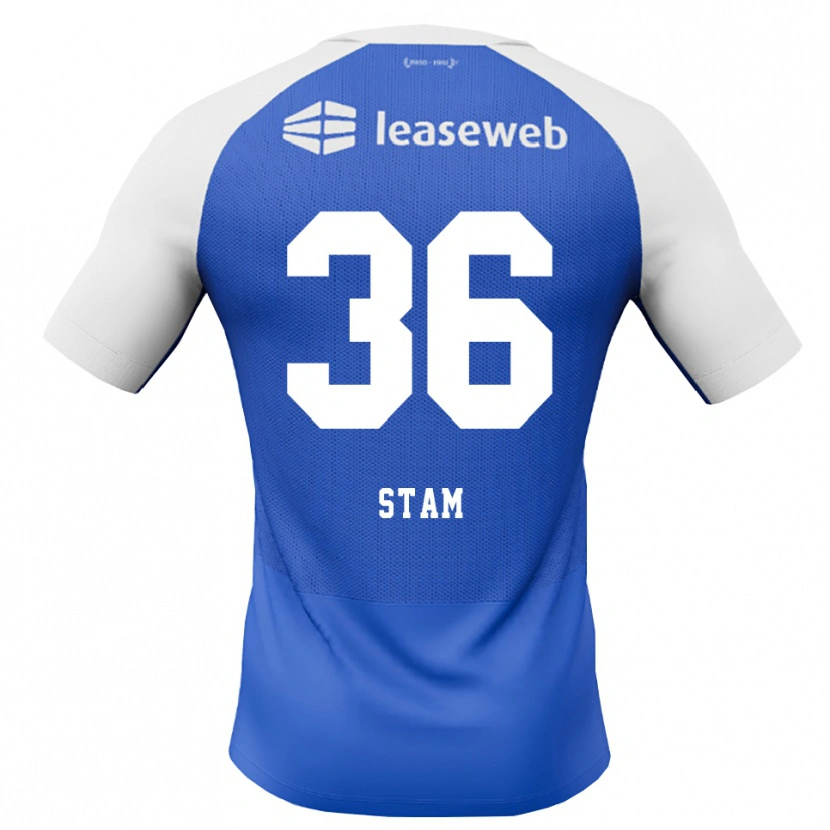 Danxen Mænd Finn Stam #36 Jægerblå Rød Hvid Udebane Spillertrøjer 2026/27 Trøje T-Shirt