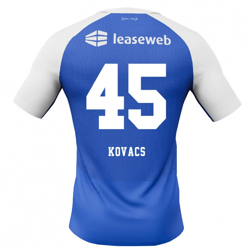 Danxen Mænd Bendegúz Kovács #45 Jægerblå Rød Hvid Udebane Spillertrøjer 2026/27 Trøje T-Shirt