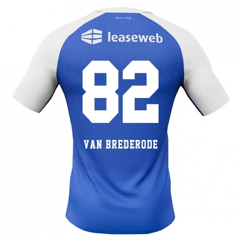 Danxen Mænd Myron Van Brederode #82 Jægerblå Rød Hvid Udebane Spillertrøjer 2026/27 Trøje T-Shirt
