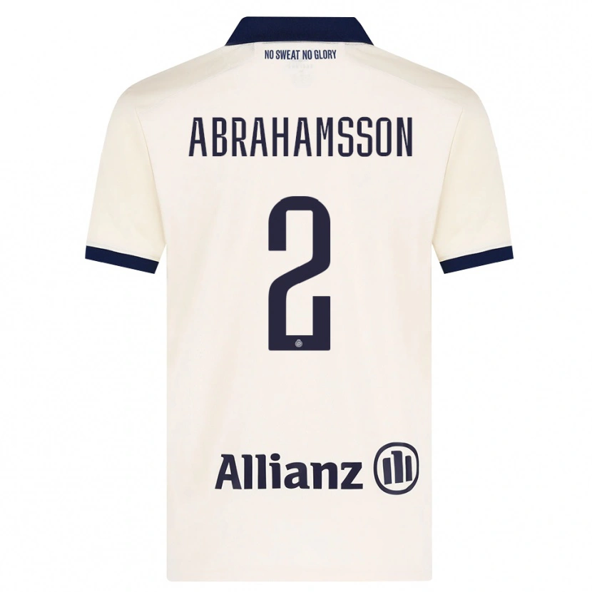 Danxen Mænd Sejde Abrahamsson #2 Beige Sort Udebane Spillertrøjer 2026/27 Trøje T-Shirt