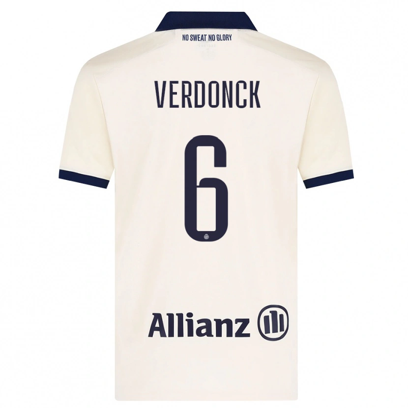 Danxen Mænd Saar Verdonck #6 Beige Sort Udebane Spillertrøjer 2026/27 Trøje T-Shirt