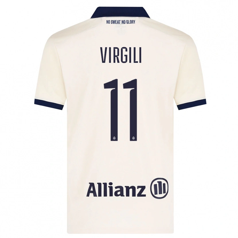 Danxen Mænd Jan Virgili #11 Beige Sort Udebane Spillertrøjer 2026/27 Trøje T-Shirt
