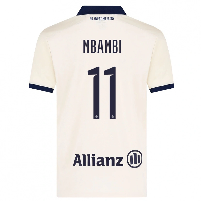 Danxen Mænd Jeoffrey Mbambi #11 Beige Sort Udebane Spillertrøjer 2026/27 Trøje T-Shirt