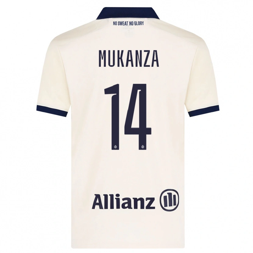 Danxen Mænd Blessing Mukanza #14 Beige Sort Udebane Spillertrøjer 2026/27 Trøje T-Shirt