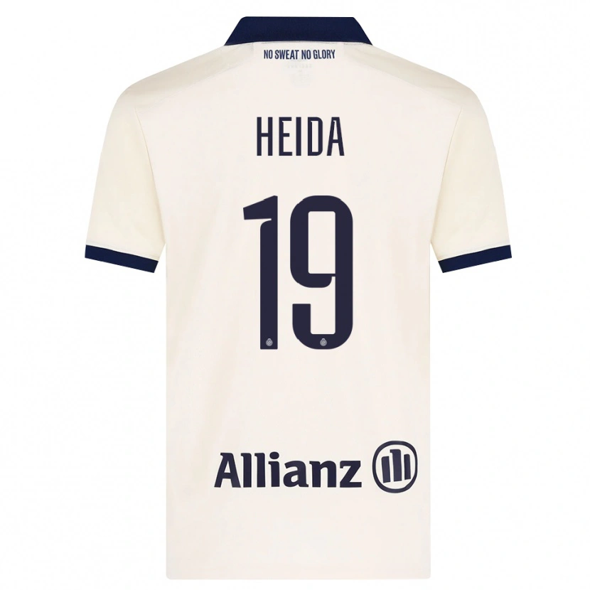 Danxen Mænd Jade Heida #19 Beige Sort Udebane Spillertrøjer 2026/27 Trøje T-Shirt