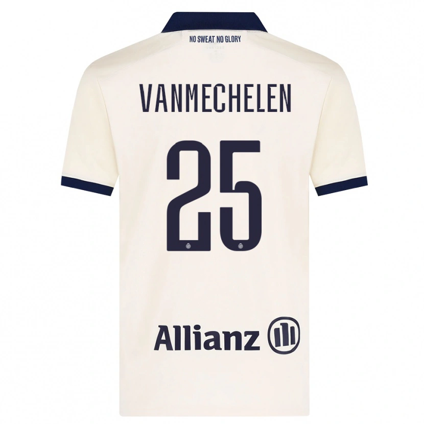 Danxen Mænd Davinia Vanmechelen #25 Beige Sort Udebane Spillertrøjer 2026/27 Trøje T-Shirt