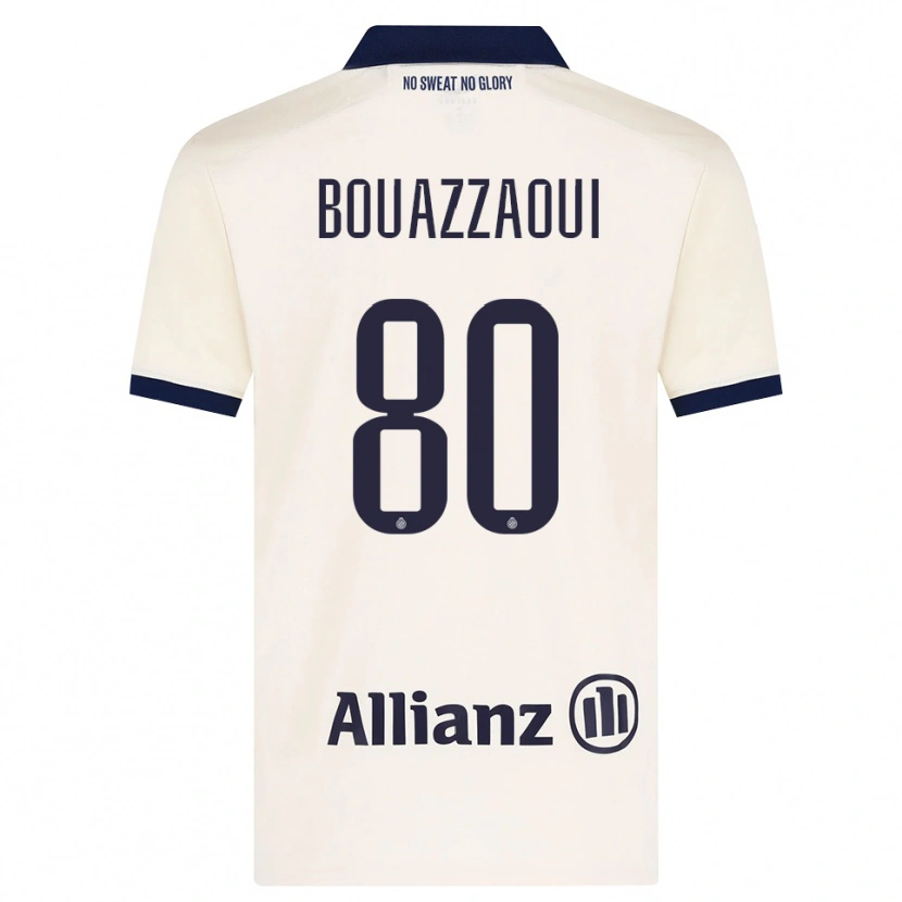 Danxen Mænd Ilyas Bouazzaoui #80 Beige Sort Udebane Spillertrøjer 2026/27 Trøje T-Shirt