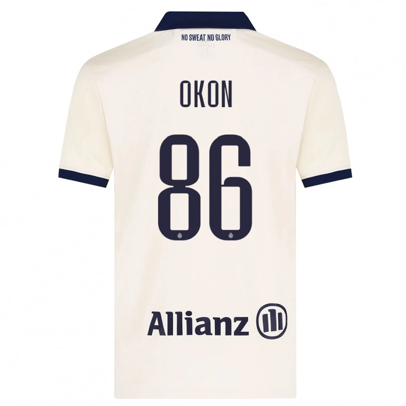 Danxen Mænd Gianluca Okon-Engstler #86 Beige Sort Udebane Spillertrøjer 2026/27 Trøje T-Shirt