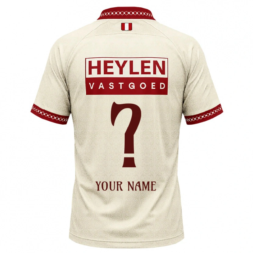 Danxen Mænd Dit Navn #0 Beige Rød Udebane Spillertrøjer 2026/27 Trøje T-Shirt