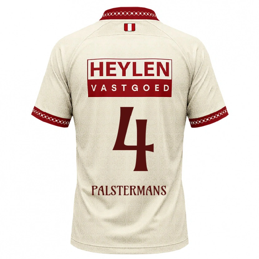 Danxen Mænd Jasper Palstermans #4 Beige Rød Udebane Spillertrøjer 2026/27 Trøje T-Shirt
