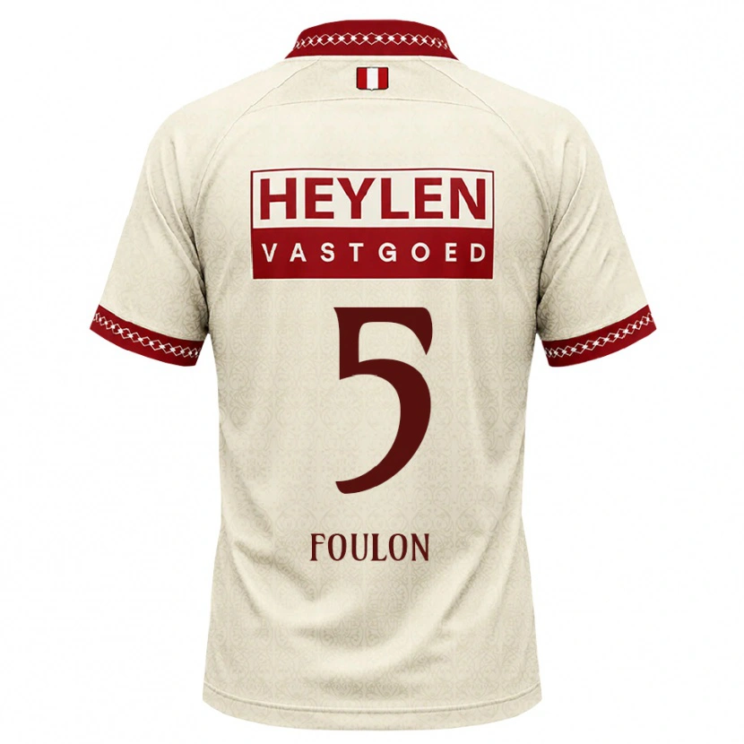 Danxen Mænd Daam Foulon #5 Beige Rød Udebane Spillertrøjer 2026/27 Trøje T-Shirt