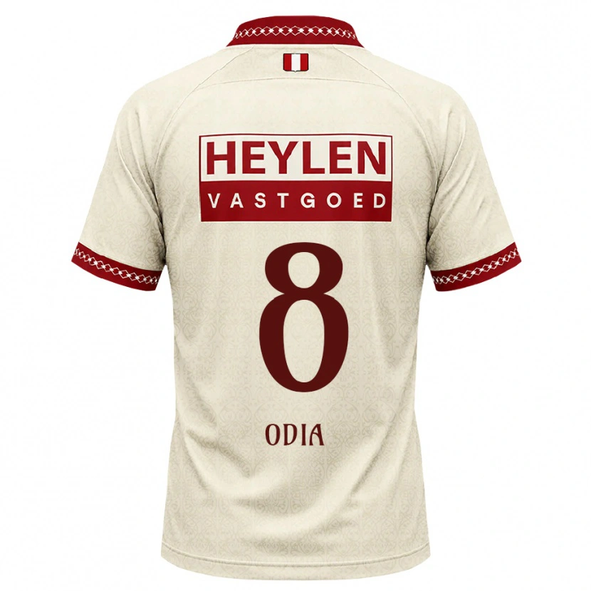 Danxen Mænd Dre Odia #8 Beige Rød Udebane Spillertrøjer 2026/27 Trøje T-Shirt