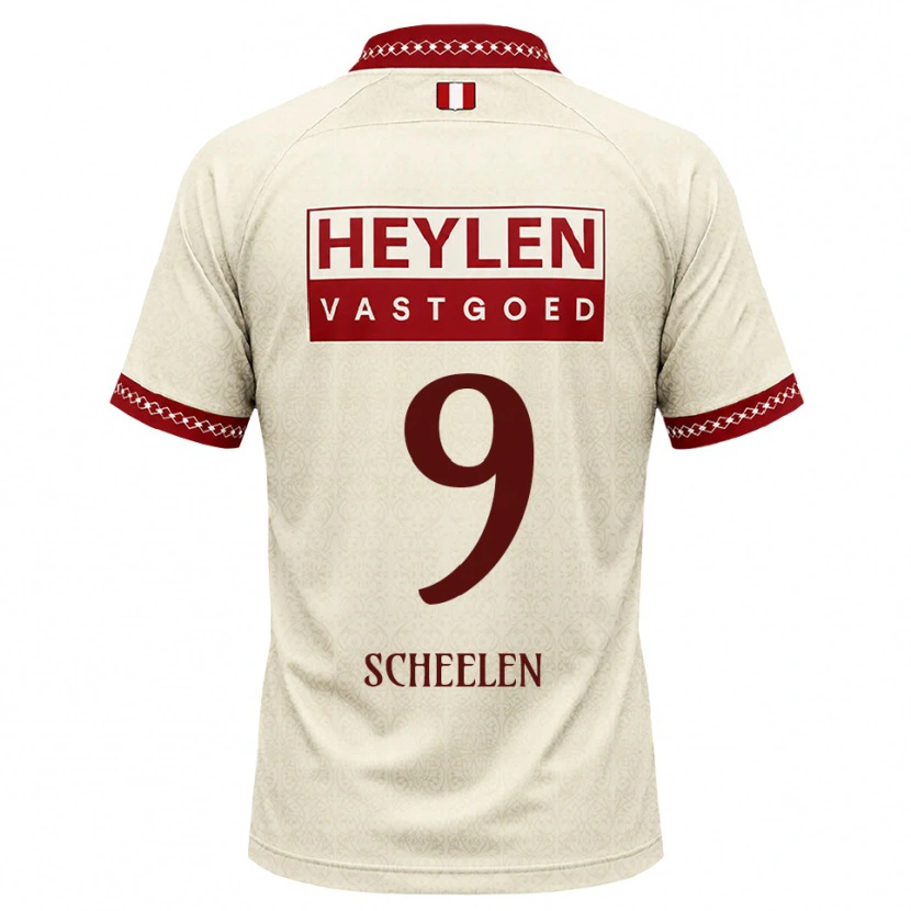 Danxen Mænd Thijme Scheelen #9 Beige Rød Udebane Spillertrøjer 2026/27 Trøje T-Shirt
