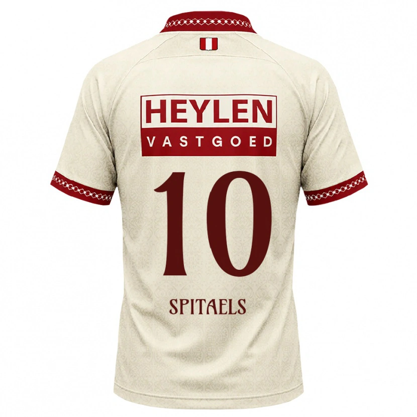 Danxen Mænd Nathan Spitaels #10 Beige Rød Udebane Spillertrøjer 2026/27 Trøje T-Shirt