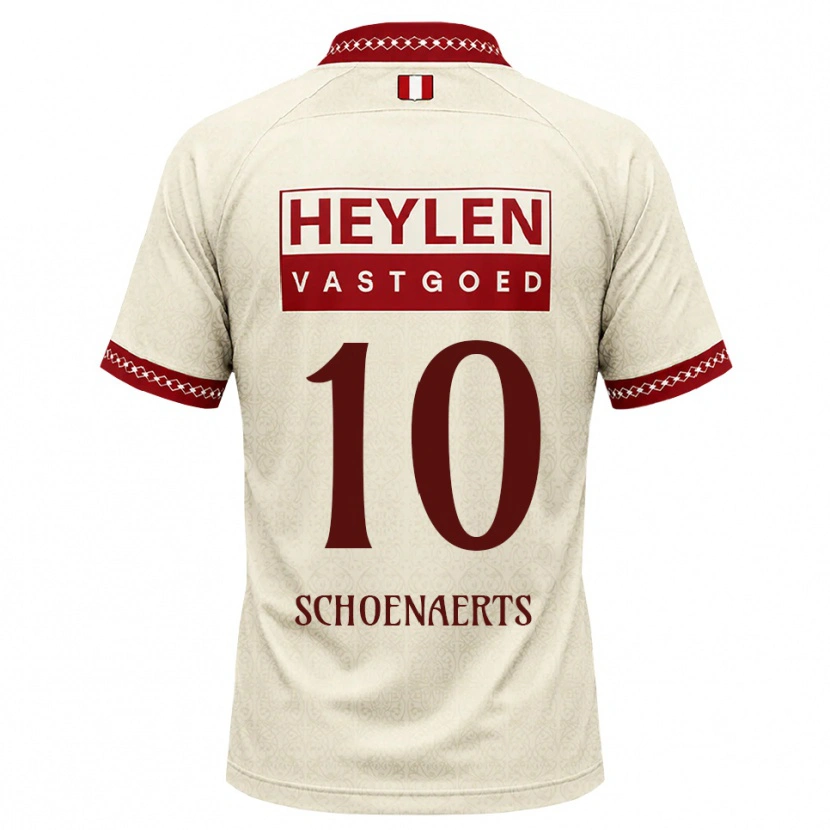 Danxen Mænd Nand Schoenaerts #10 Beige Rød Udebane Spillertrøjer 2026/27 Trøje T-Shirt