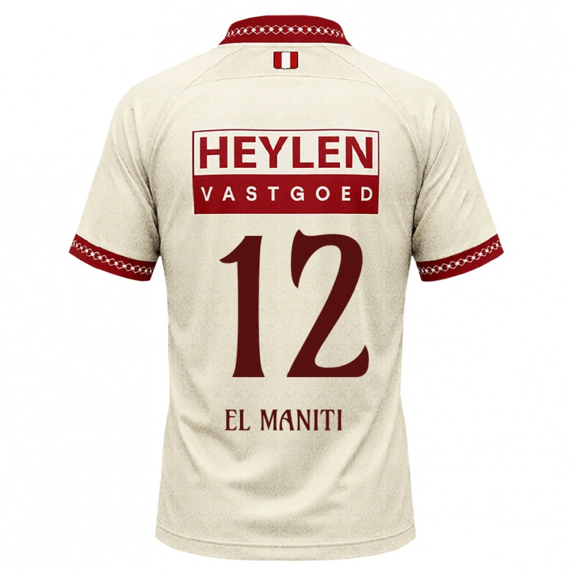 Danxen Mænd Naoufal El Maniti #12 Beige Rød Udebane Spillertrøjer 2026/27 Trøje T-Shirt