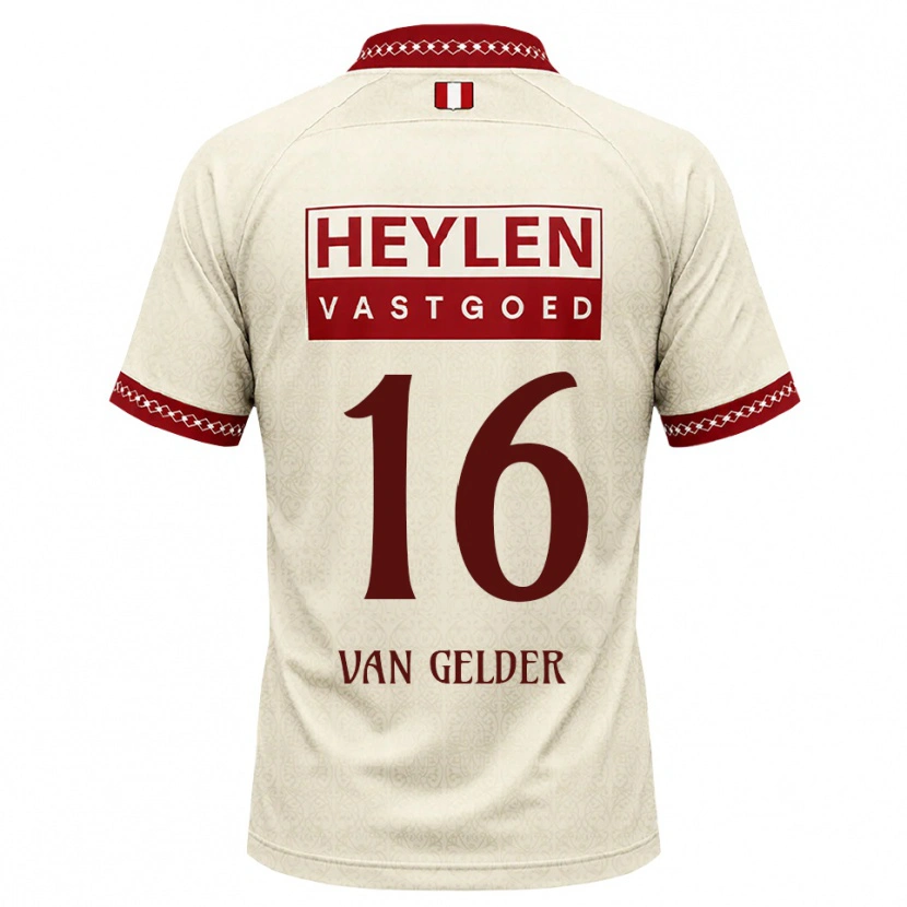 Danxen Mænd Louie Van Gelder #16 Beige Rød Udebane Spillertrøjer 2026/27 Trøje T-Shirt