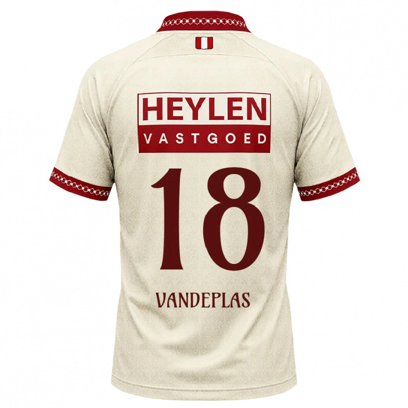 Danxen Mænd Gerard Vandeplas #18 Beige Rød Udebane Spillertrøjer 2026/27 Trøje T-Shirt
