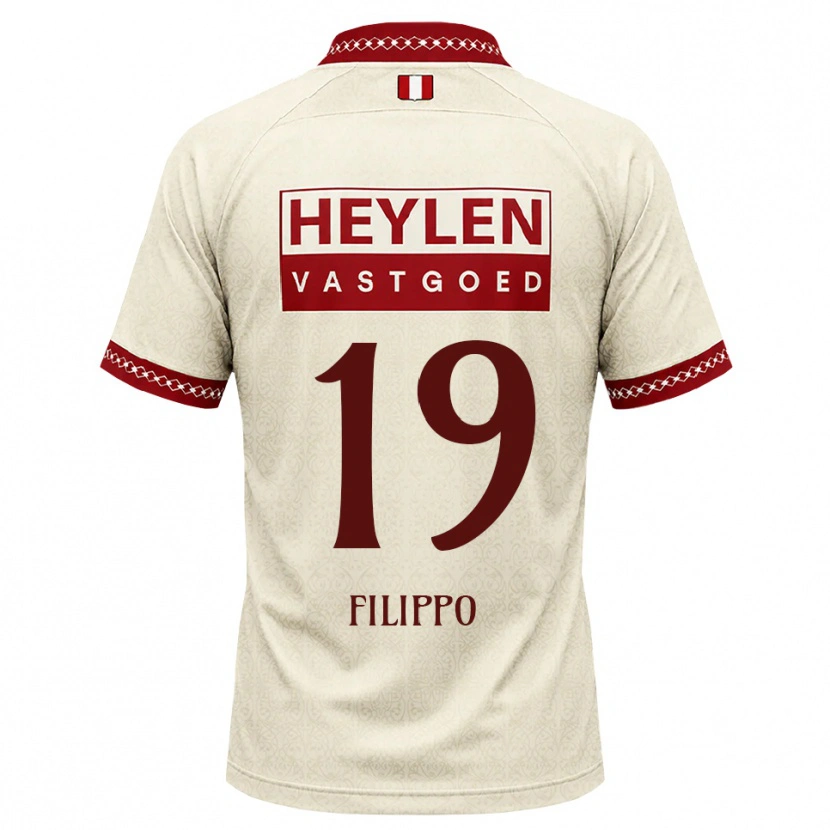 Danxen Mænd Niels Filippo #19 Beige Rød Udebane Spillertrøjer 2026/27 Trøje T-Shirt