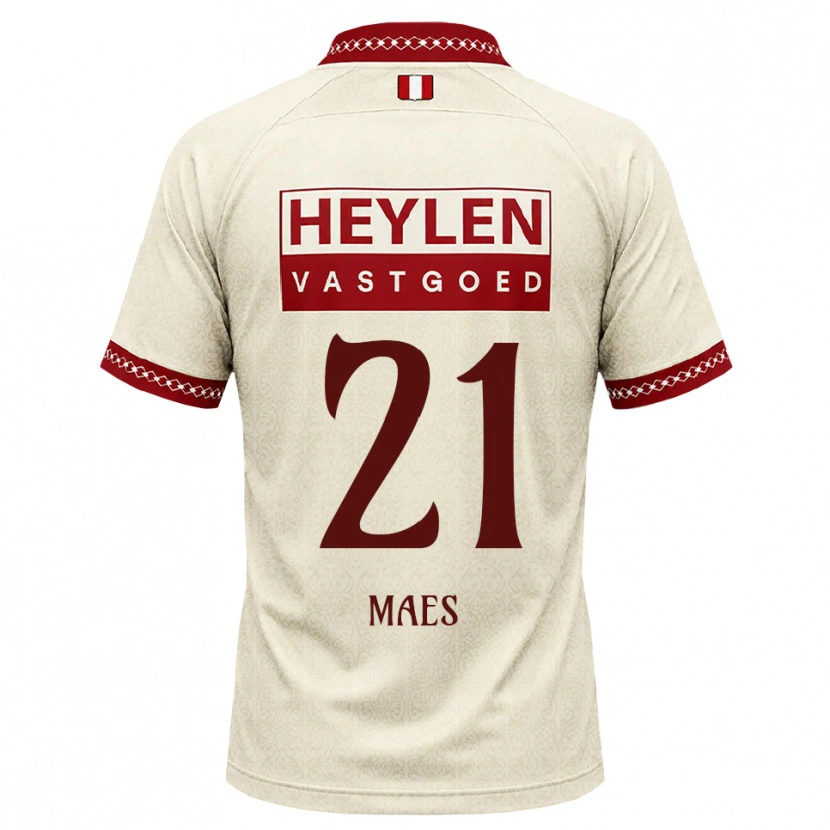 Danxen Mænd Noa Maes #21 Beige Rød Udebane Spillertrøjer 2026/27 Trøje T-Shirt