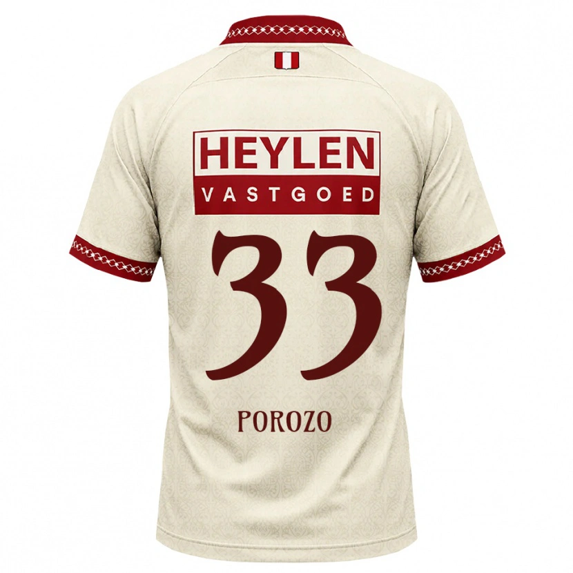 Danxen Mænd Snayder Porozo #33 Beige Rød Udebane Spillertrøjer 2026/27 Trøje T-Shirt
