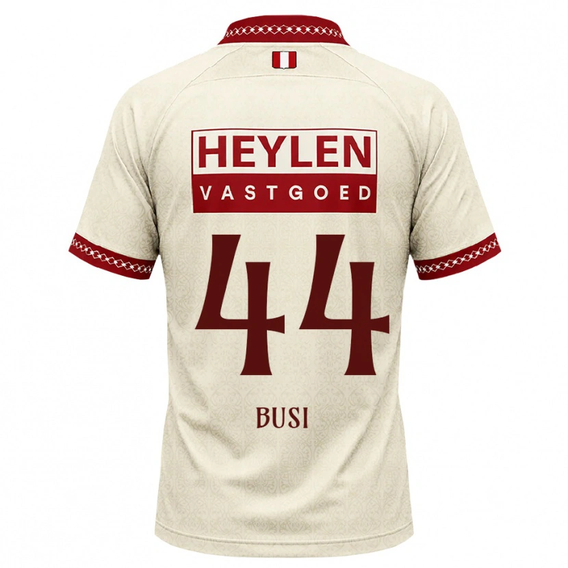 Danxen Mænd Maxime Busi #44 Beige Rød Udebane Spillertrøjer 2026/27 Trøje T-Shirt