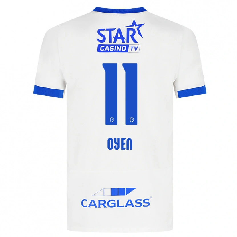 Danxen Mænd Luca Oyen #11 Hvid Blå Udebane Spillertrøjer 2026/27 Trøje T-Shirt