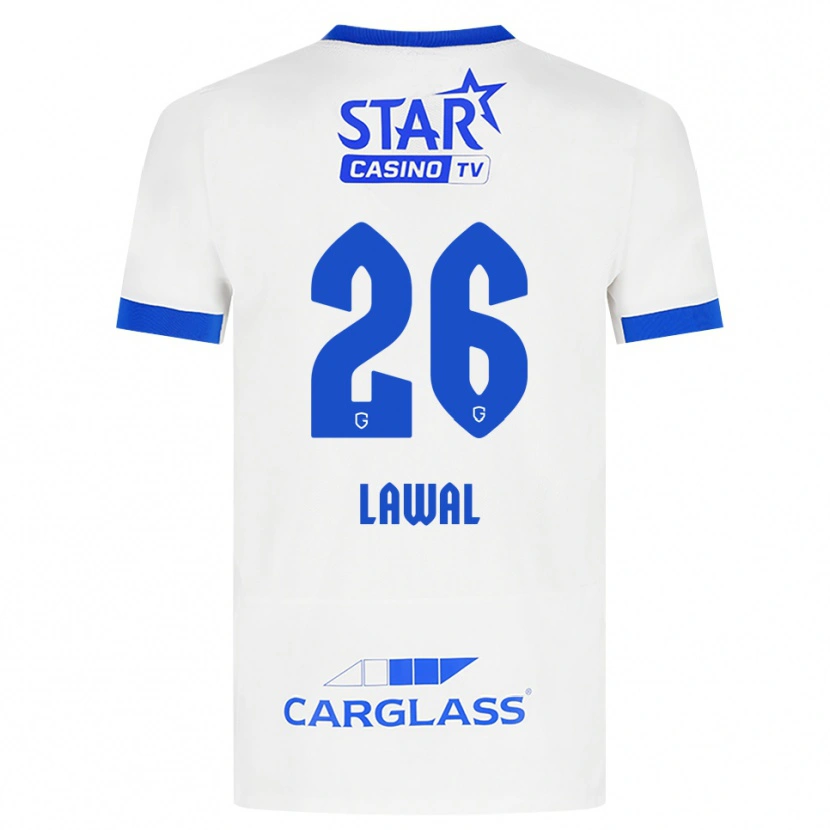 Danxen Mænd Tobias Lawal #26 Hvid Blå Udebane Spillertrøjer 2026/27 Trøje T-Shirt