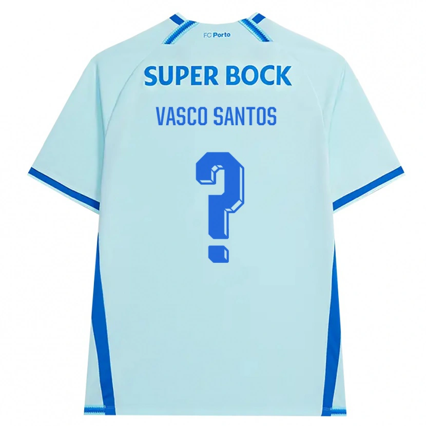 Danxen Mænd Vasco Santos #0 Lyshimmelblå Blå Tredje Sæt Spillertrøjer 2026/27 Trøje T-Shirt