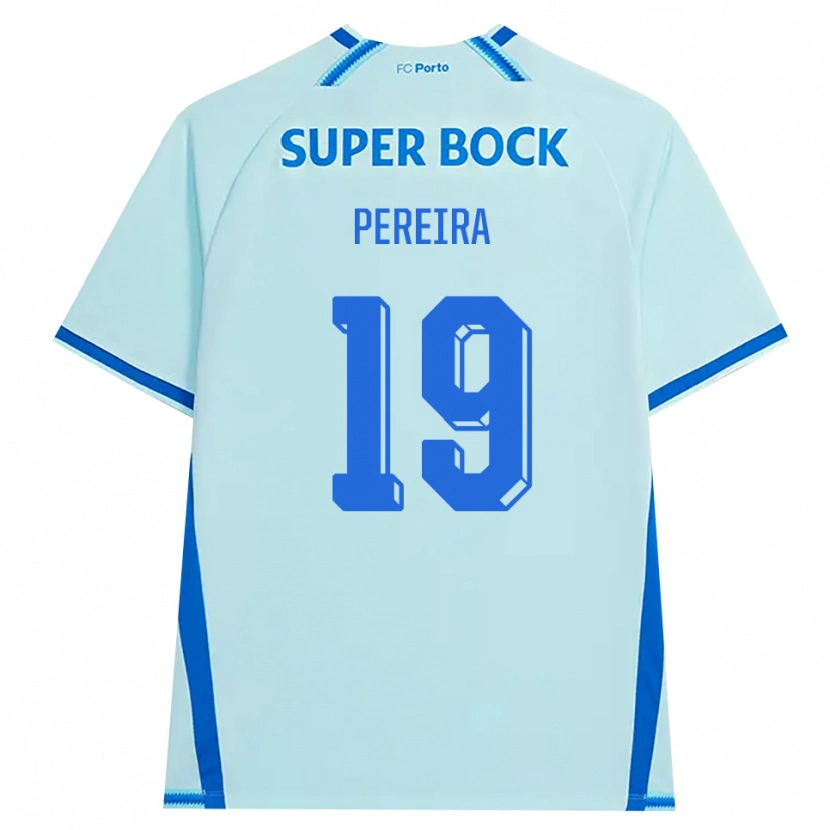 Danxen Mænd João Pereira #19 Lyshimmelblå Blå Tredje Sæt Spillertrøjer 2026/27 Trøje T-Shirt