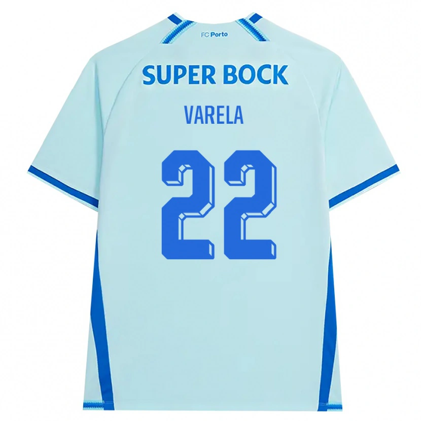 Danxen Mænd Alan Varela #22 Lyshimmelblå Blå Tredje Sæt Spillertrøjer 2026/27 Trøje T-Shirt