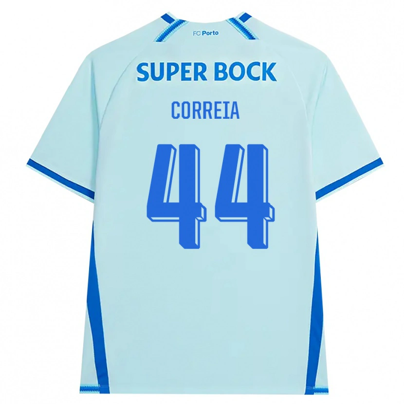 Danxen Mænd Romain Correia #44 Lyshimmelblå Blå Tredje Sæt Spillertrøjer 2026/27 Trøje T-Shirt