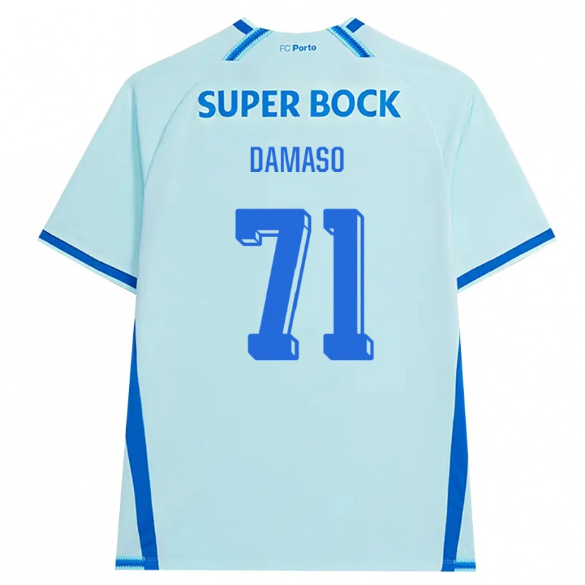 Danxen Mænd Nico Damaso #71 Lyshimmelblå Blå Tredje Sæt Spillertrøjer 2026/27 Trøje T-Shirt
