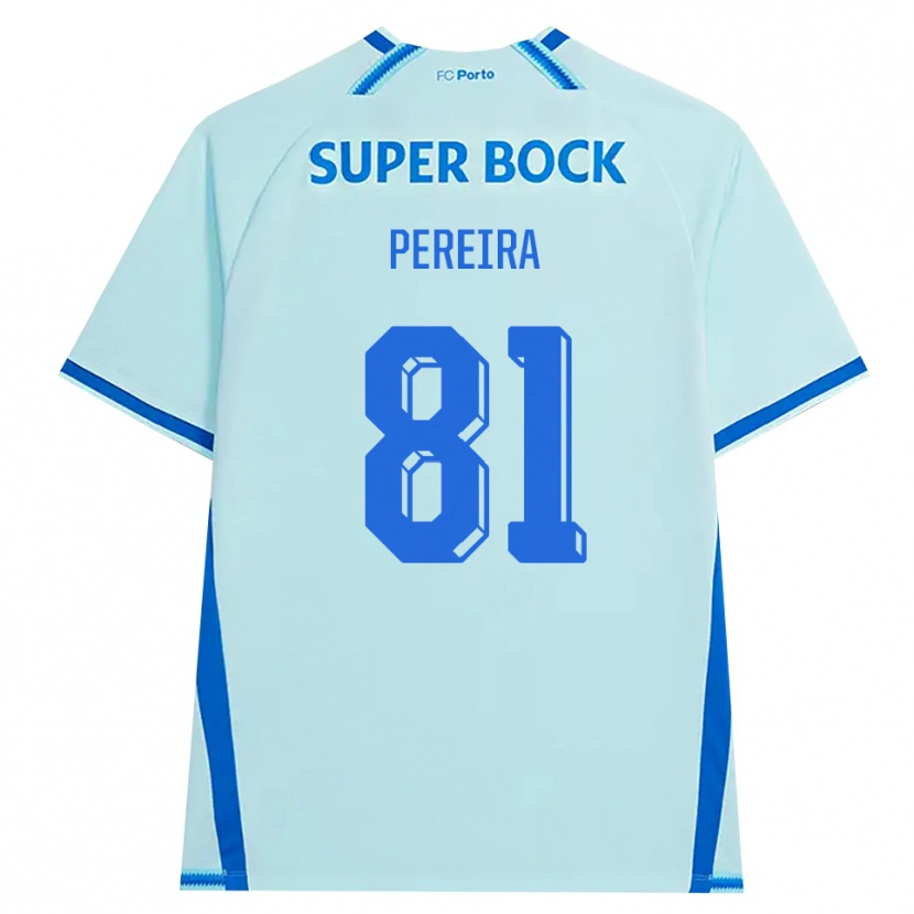 Danxen Mænd Martim Pereira #81 Lyshimmelblå Blå Tredje Sæt Spillertrøjer 2026/27 Trøje T-Shirt