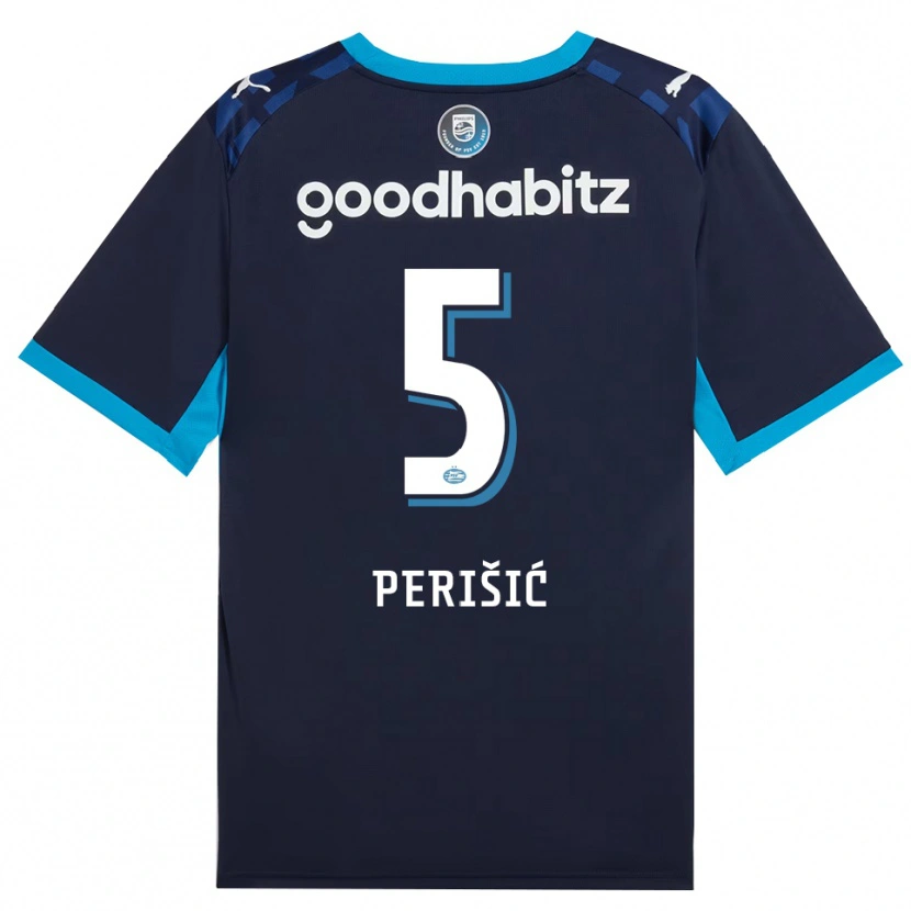 Danxen Mænd Ivan Perišić #5 Jægerblå Kongeblå Tredje Sæt Spillertrøjer 2026/27 Trøje T-Shirt