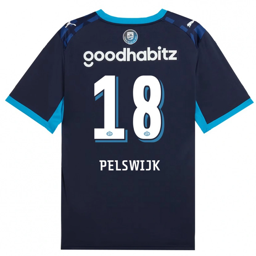 Danxen Mænd Xavinhjo Pelswijk #18 Jægerblå Kongeblå Tredje Sæt Spillertrøjer 2026/27 Trøje T-Shirt