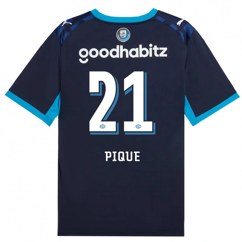 Danxen Mænd Naomi Piqué #21 Jægerblå Kongeblå Tredje Sæt Spillertrøjer 2026/27 Trøje T-Shirt