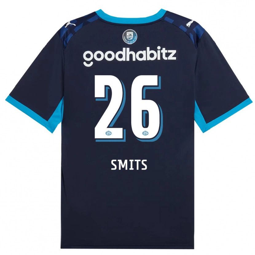 Danxen Mænd Eef Smits #26 Jægerblå Kongeblå Tredje Sæt Spillertrøjer 2026/27 Trøje T-Shirt